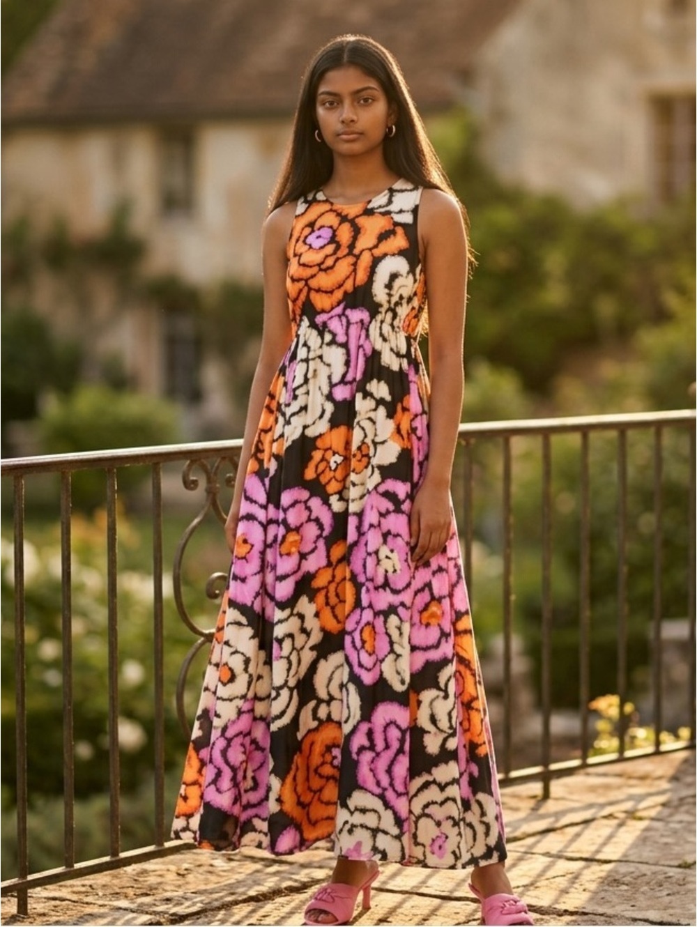 0 Essentiel Antwerp Silk Flowers Maxi Dress